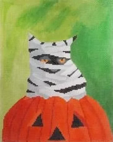 Scott Church Needlepoint – Happy Purrfect Halloween