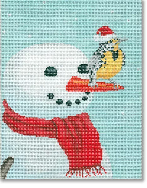 Scott Church Needlepoint – Meadowlark & Friend