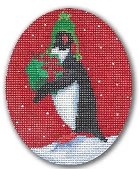 Scott Church Needlepoint – Penguin’s Present