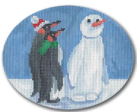 Scott Church Needlepoint – Penguins and Snowman