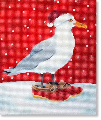 Scott Church Needlepoint – Seagull w/Boots