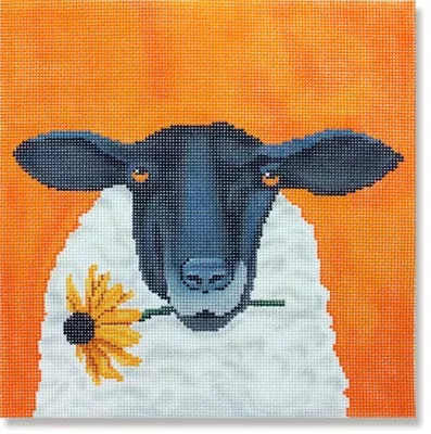Scott Church Needlepoint – Sheep with Daisy