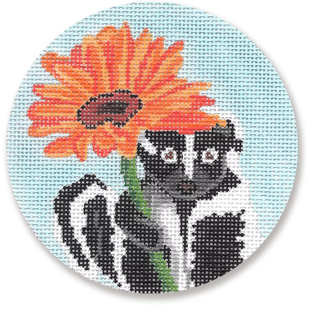 Scott Church Needlepoint – Skunk Ornament