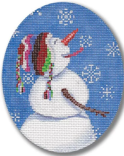 Scott Church Needlepoint – Snowman Catching Snowflakes