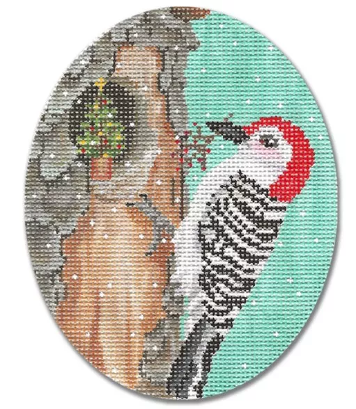 Scott Church Needlepoint – Woodpecker