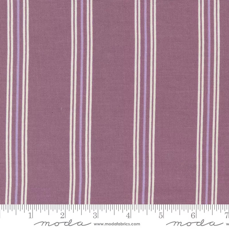 Seaglass Summer Beach Plum Seaside Stripe Yardage by Sweetfire Road for Moda Fabrics