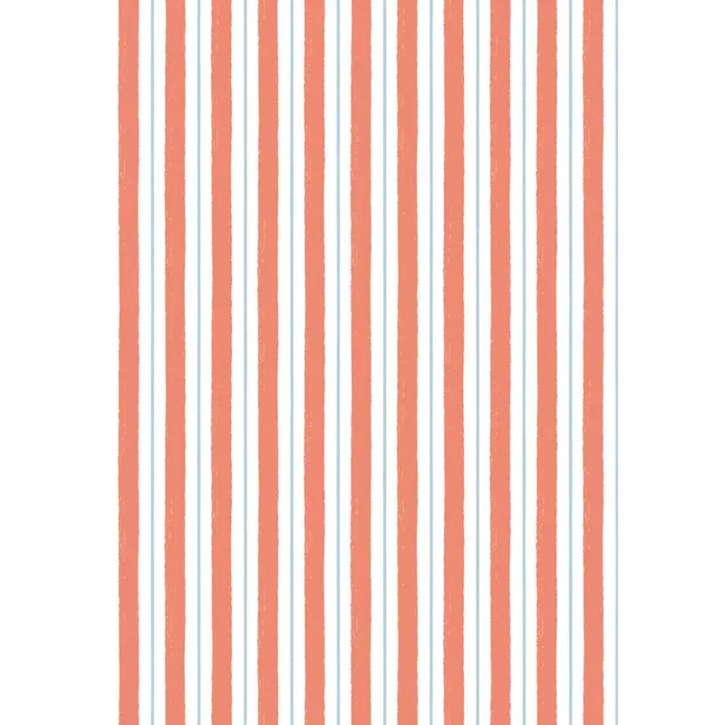 Seas the Day Stripe – Coral Red