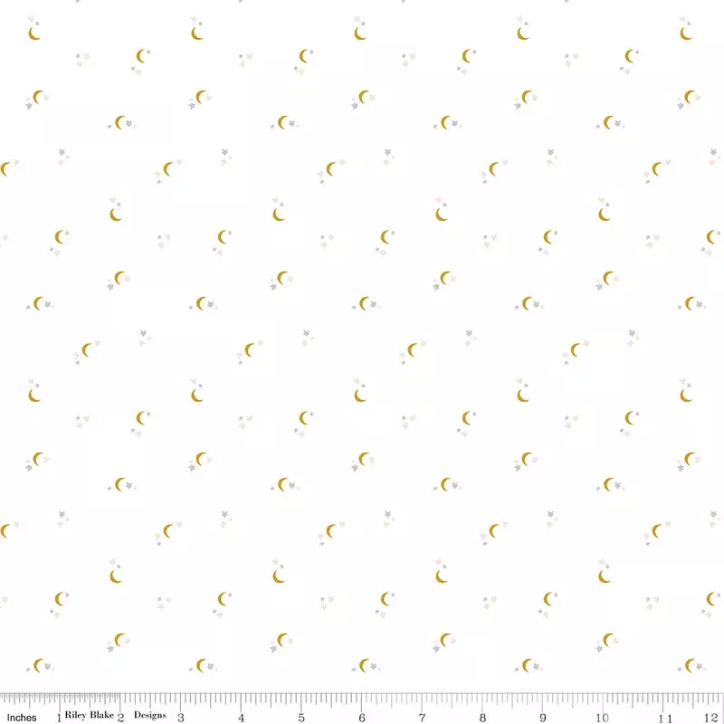 Seasonal Basics White Moons Yardage by Riley Blake Designs