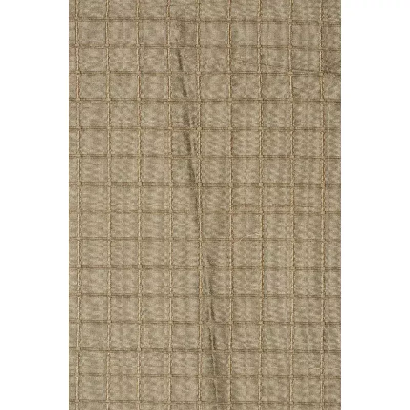 Semolina Beige Silk Shantung Windowpane 54″ Fabric