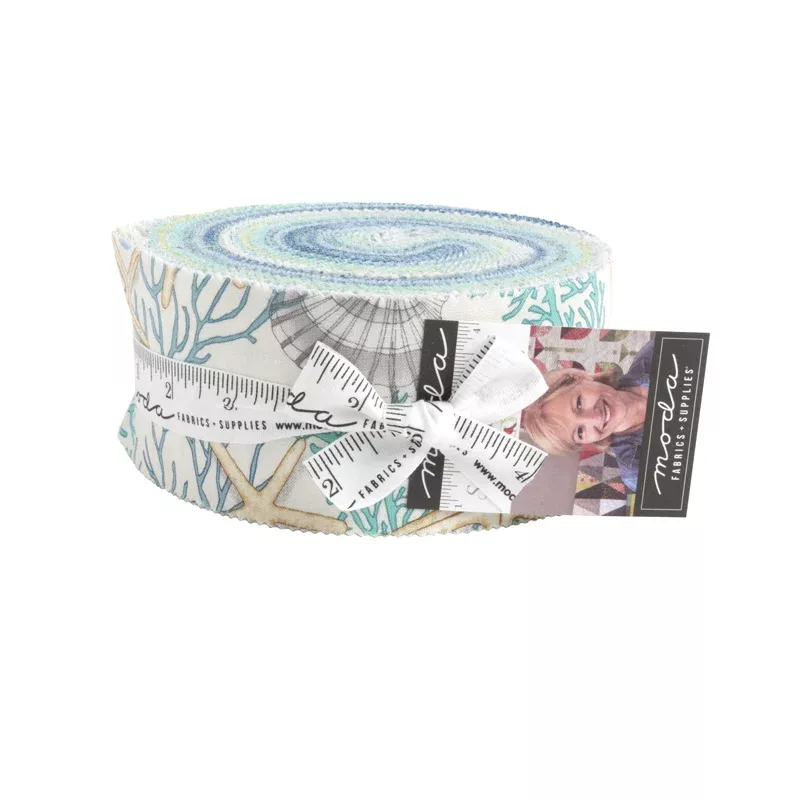 Serena Shores Jelly Roll | Robin Pickens | Moda Fabrics | 48770JR | Sold As A Bundle