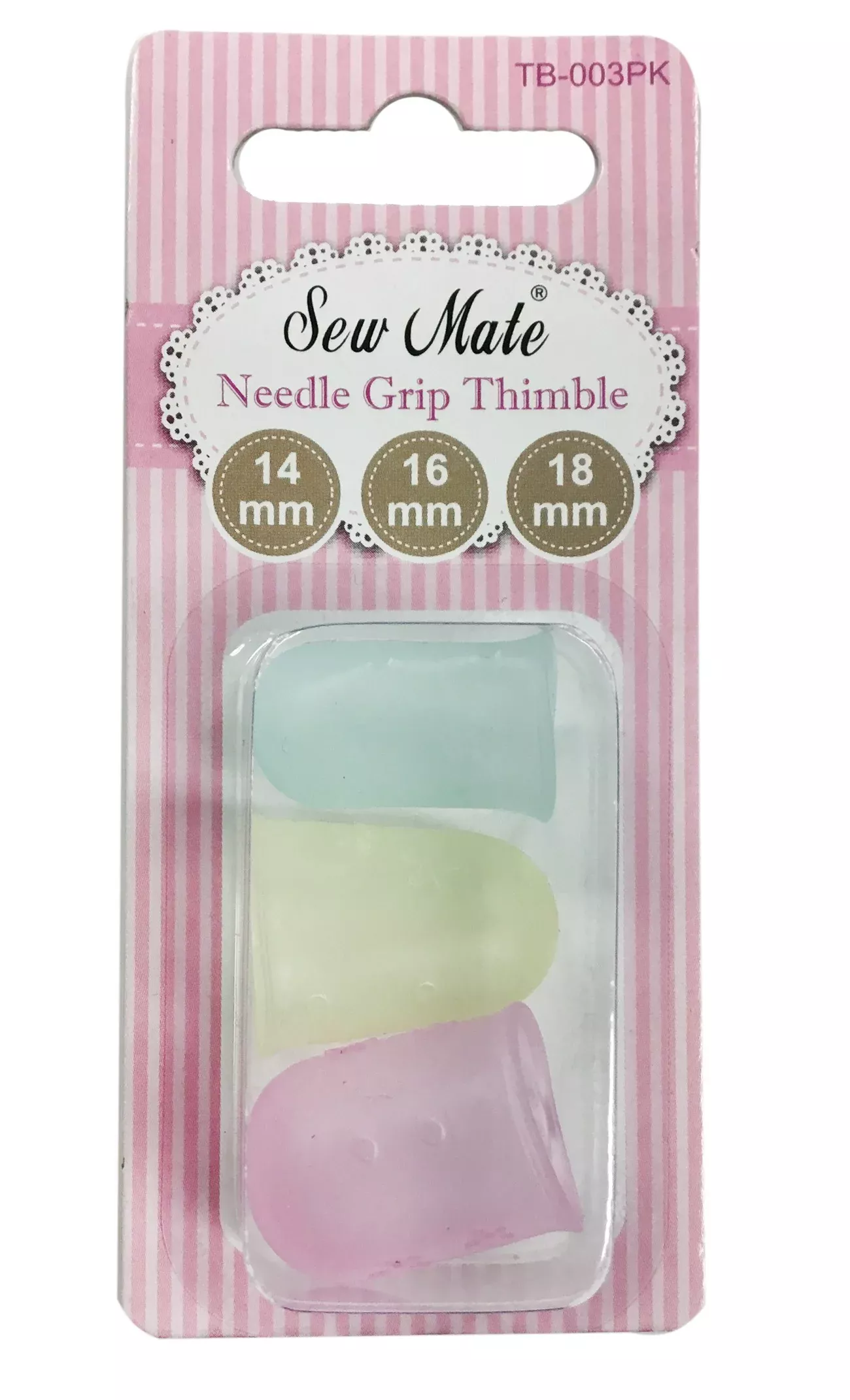 Sew Mate Needle Grip Thimbles 3pk