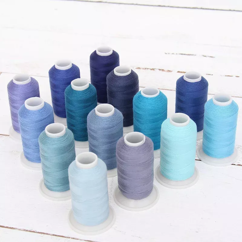 Sewing Thread 14 Cone Blue Shades Set – Color Builder
