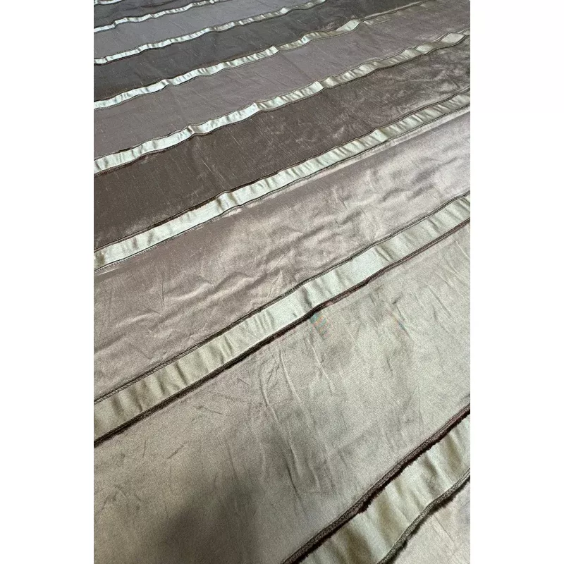 Shaded Gold Stitch Embroidered Silk