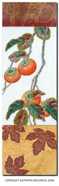 Shorebird Designs – Four Seasons Scroll; Fall (Persimmons)
