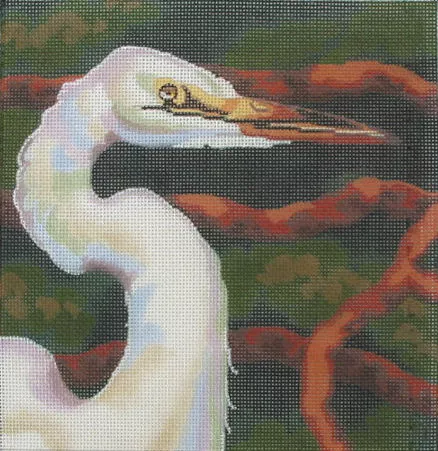 Shorebird Designs – Squares: Egret