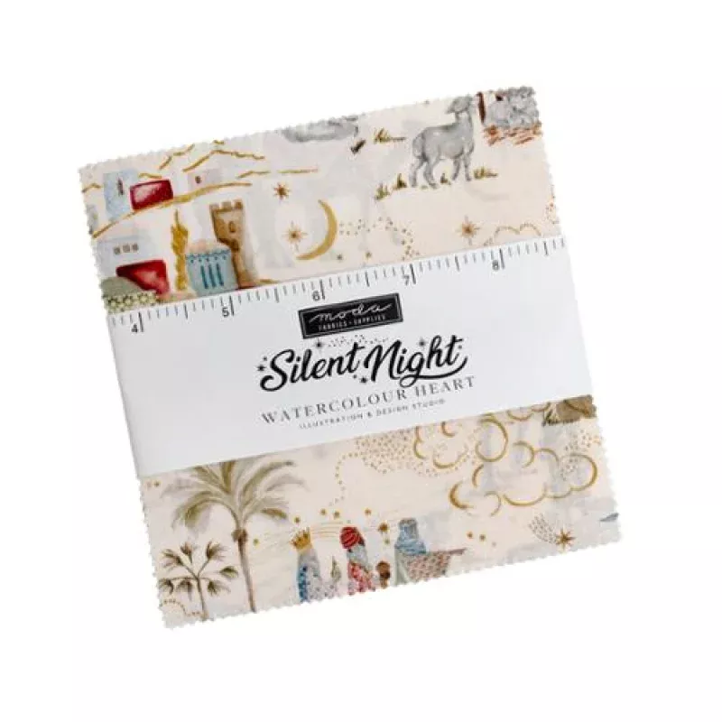 Silent Night – Precut Quilting Cotton Fabric – Charm Pack