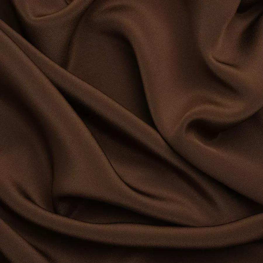 Silk 4-Ply Crepe 44″ – Chocolate – Premium Collection Fabric