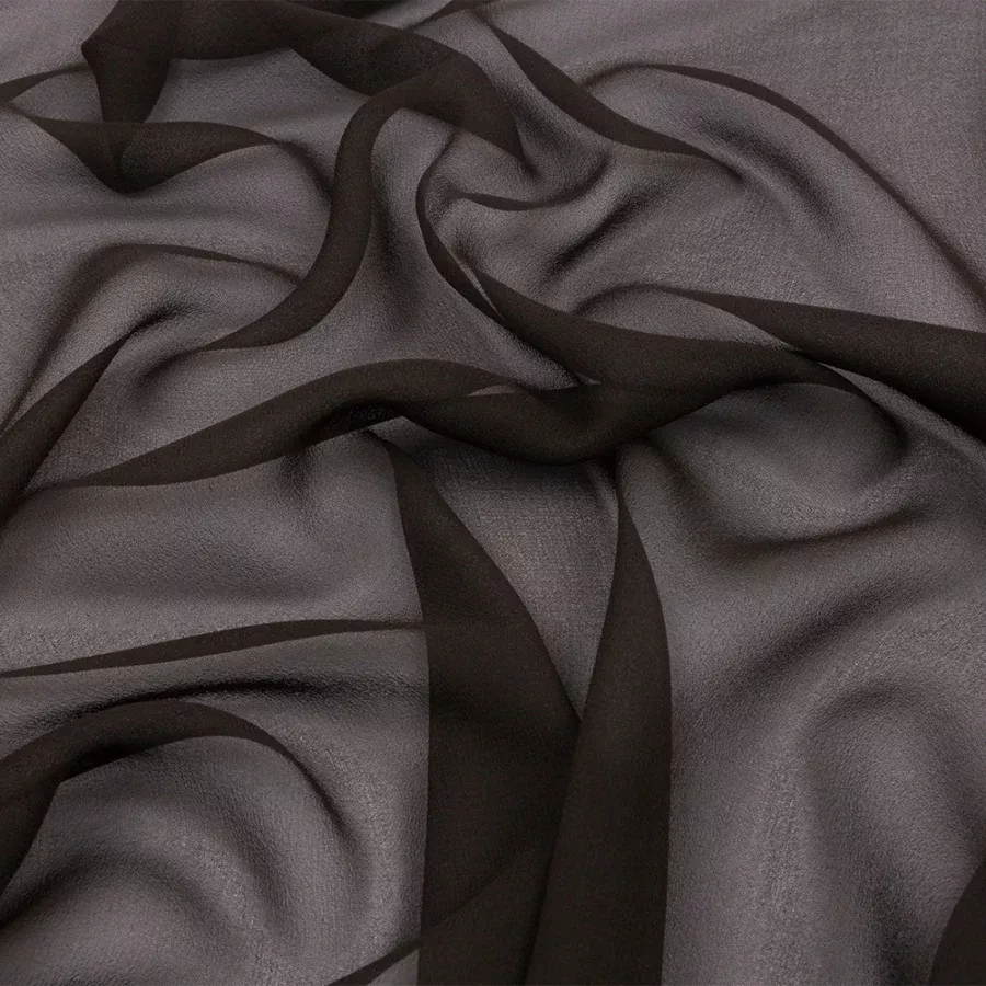 Silk Chiffon 44″ – Deep Charcoal – Premium Collection Fabric