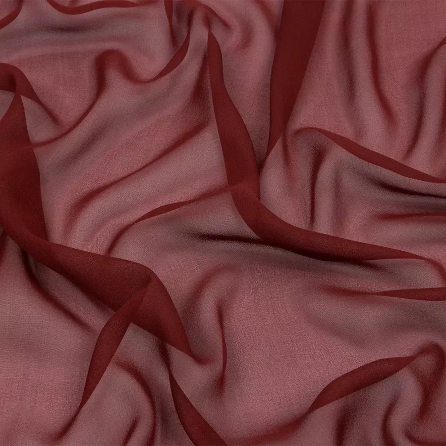 Silk Chiffon 44″ – Mahogany – Premium Collection Fabric