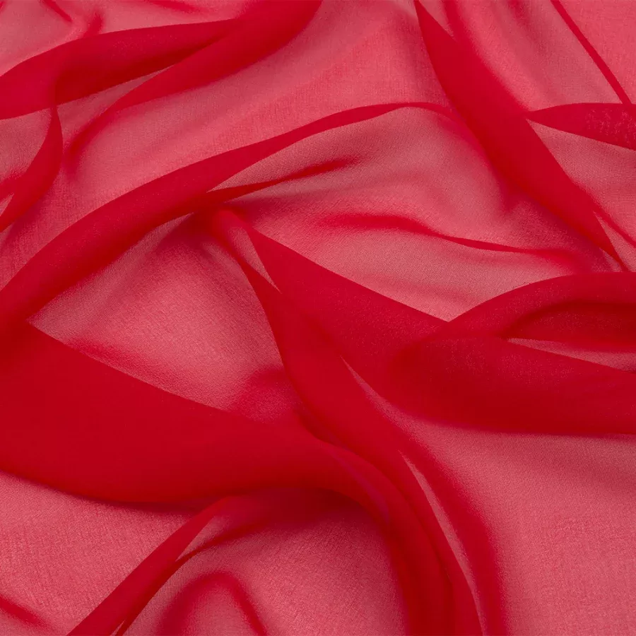 Silk Chiffon 54″ – Red – Premium Collection Fabric