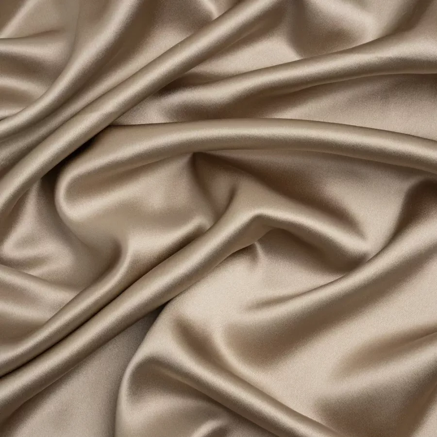 Silk Crepe Back Satin – Feather Gray – Premium Collection Fabric