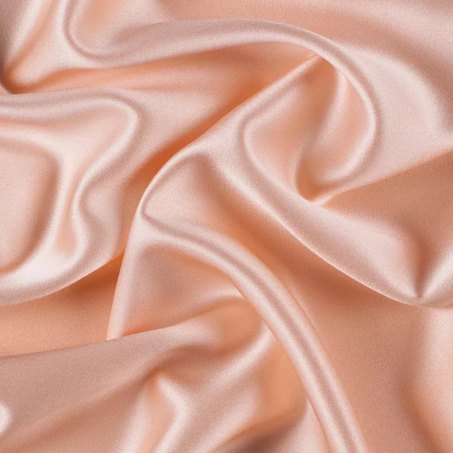 Silk Crepe Back Satin – Pale Blush – Premium Collection Fabric