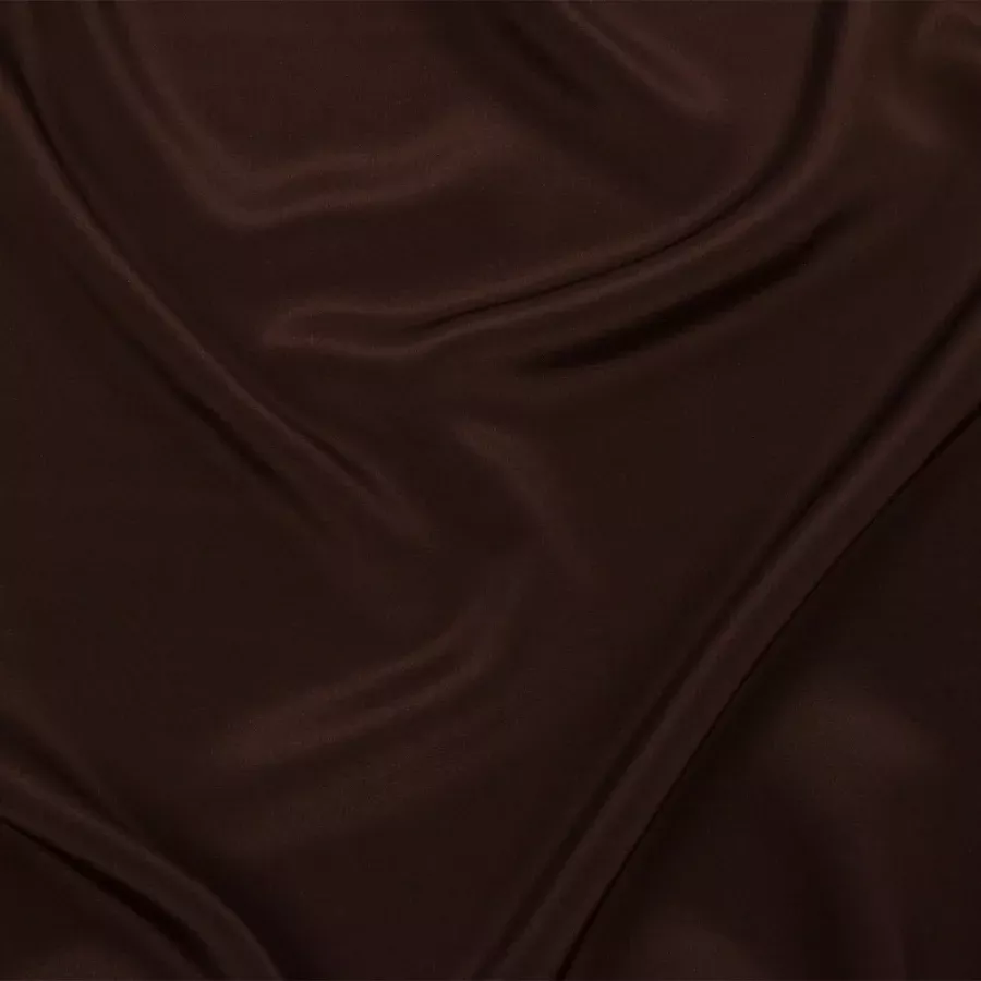 Silk Crepe de Chine – Dark Brown – Premium Collection Fabric
