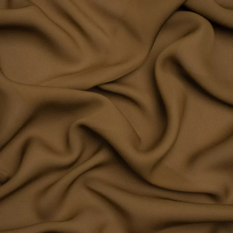 Silk Double Georgette – Dark Olive – Premium Collection Fabric