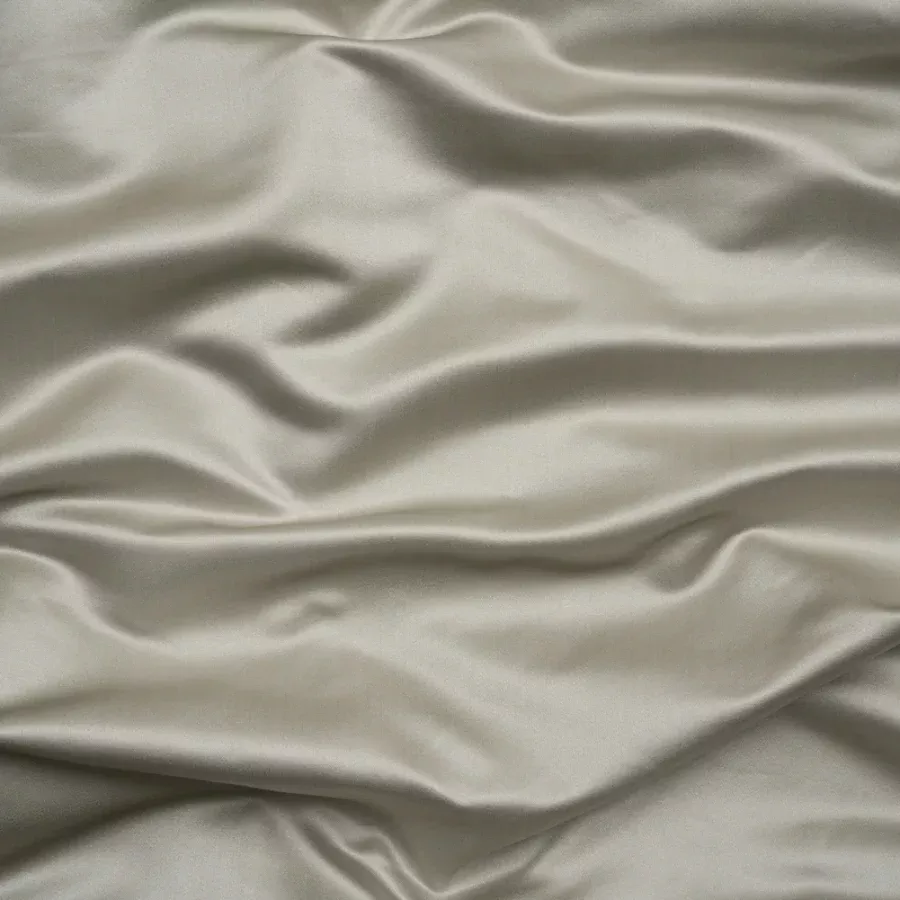 Silk Duchesse Satin – Soft Silver – Premium Collection Fabric