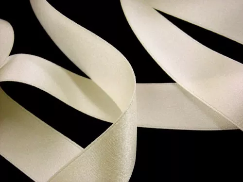 Silk Satin Ribbon 3/4" Ivory