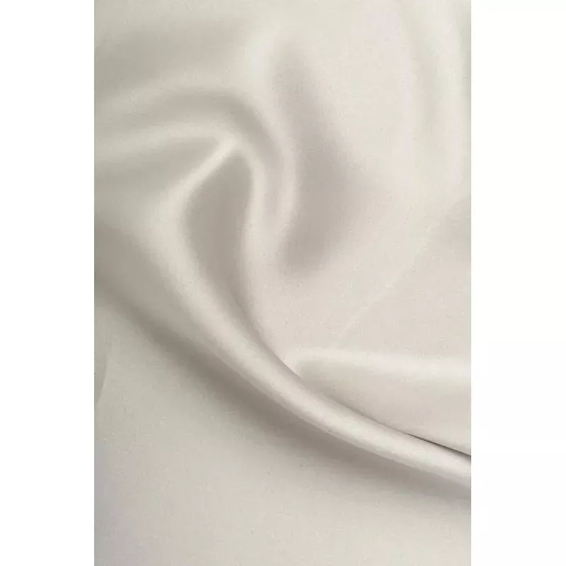 Silver Charmeuse Silk Fabric