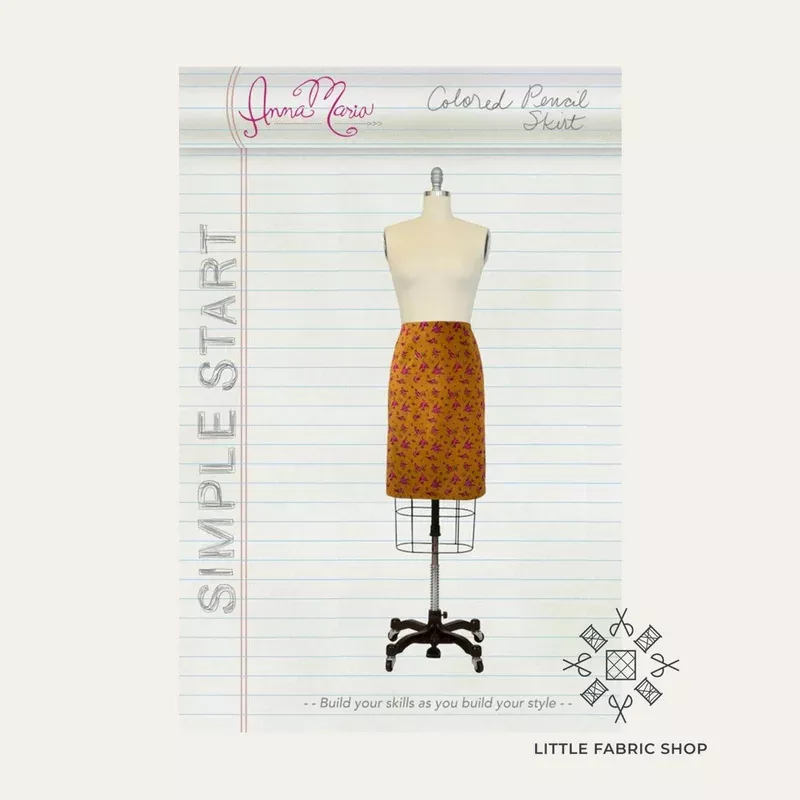 Simple Start Colored Pencil Skirt | Skirt Pattern