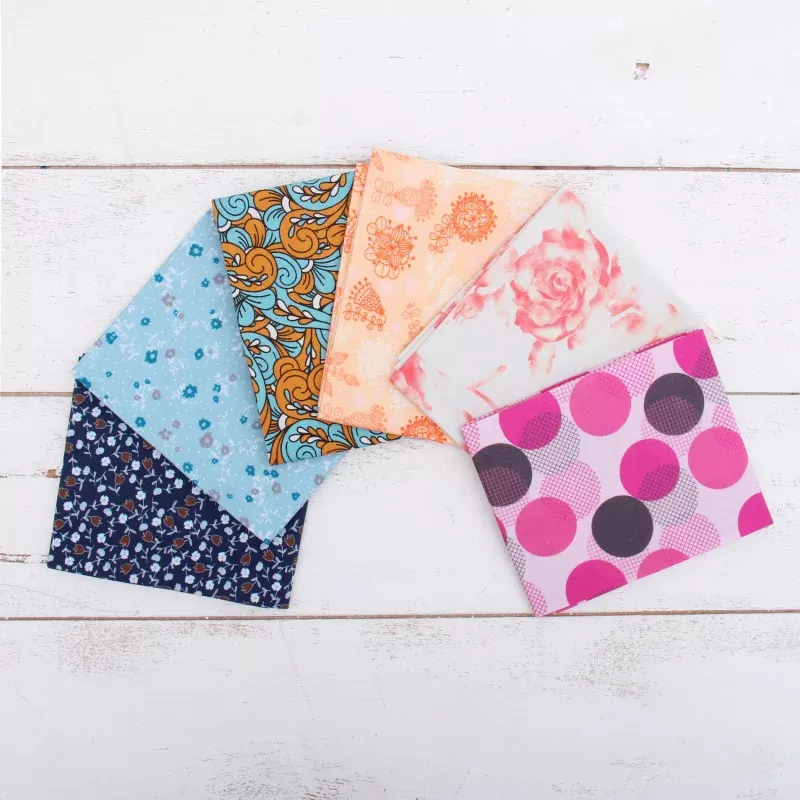 Six Fat Quarter Bundle – Variety Print Colors