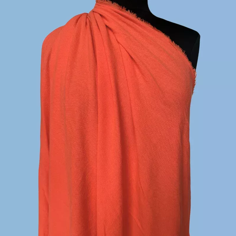 Slub Linen Rayon – Electric Orange