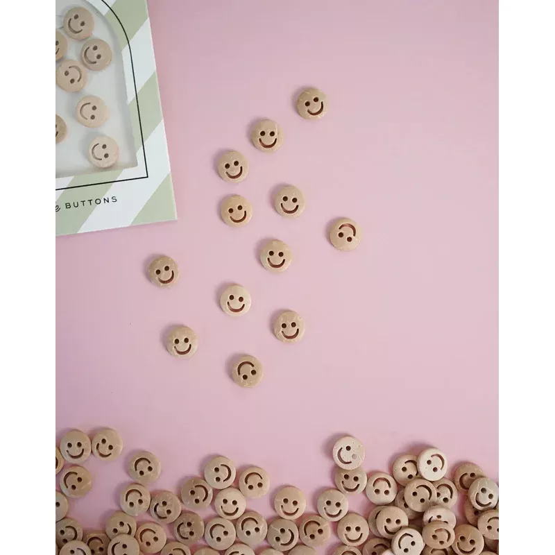 Smiley Face Shirting Size 0.5″ Buttons