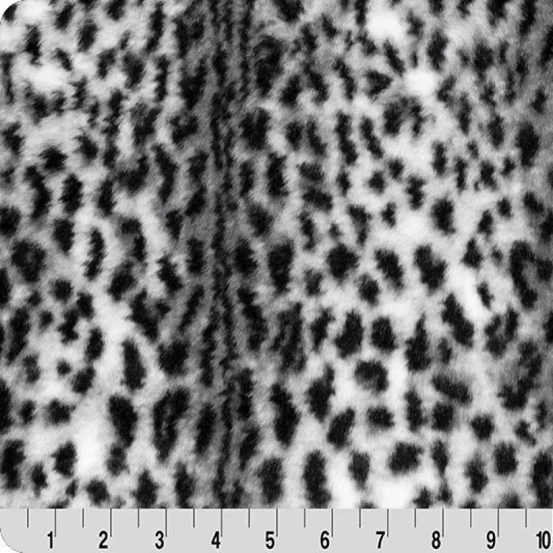 Snow/Black Luxe Cuddle Savanna 58"/60" Fabric per yard