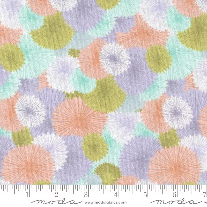Soiree Lavender Paper Fans Yardage by Mara Penny for Moda Fabrics