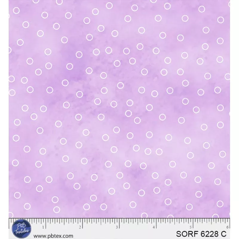 Sorbet Flannel Purple Open Dot Cotton 44" / 45" Fabric per yard