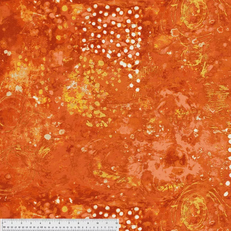 Spotted Graffiti Citrus fabric by Marcia Derse