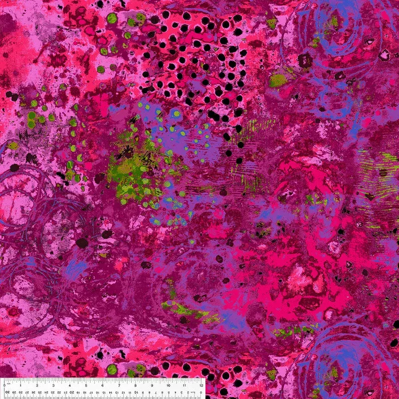 Spotted Graffiti Marcia Derse 52814D-3 Blackberry Patch Spotted Graffiti High Density Cotton