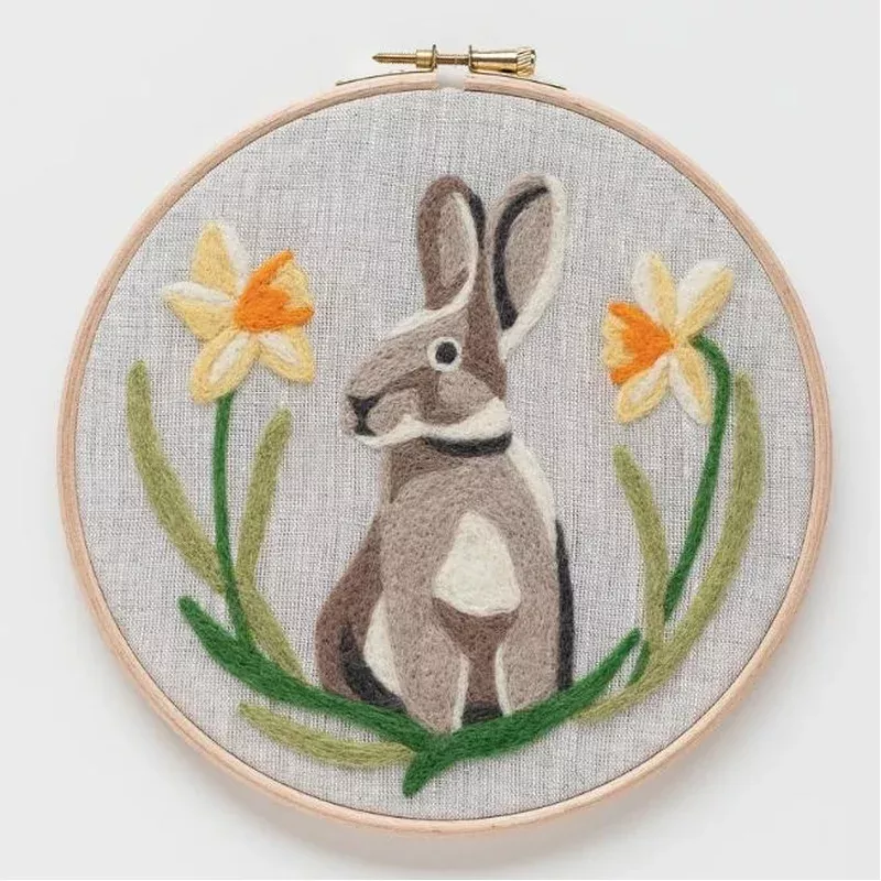 Spring Rabbit Needle Felting Kit
