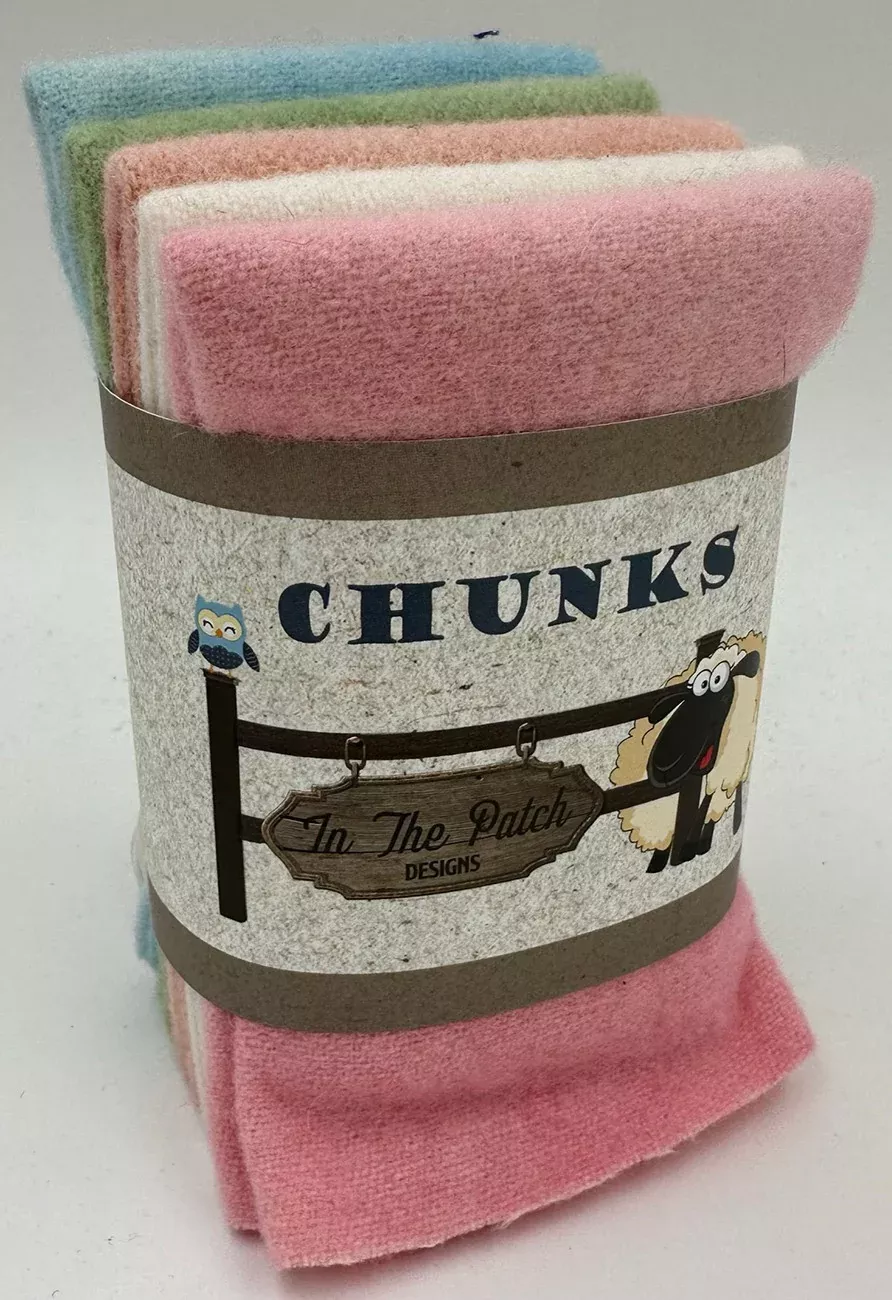 Spring Thyme Wool Chunks 5pc 9in x 10in