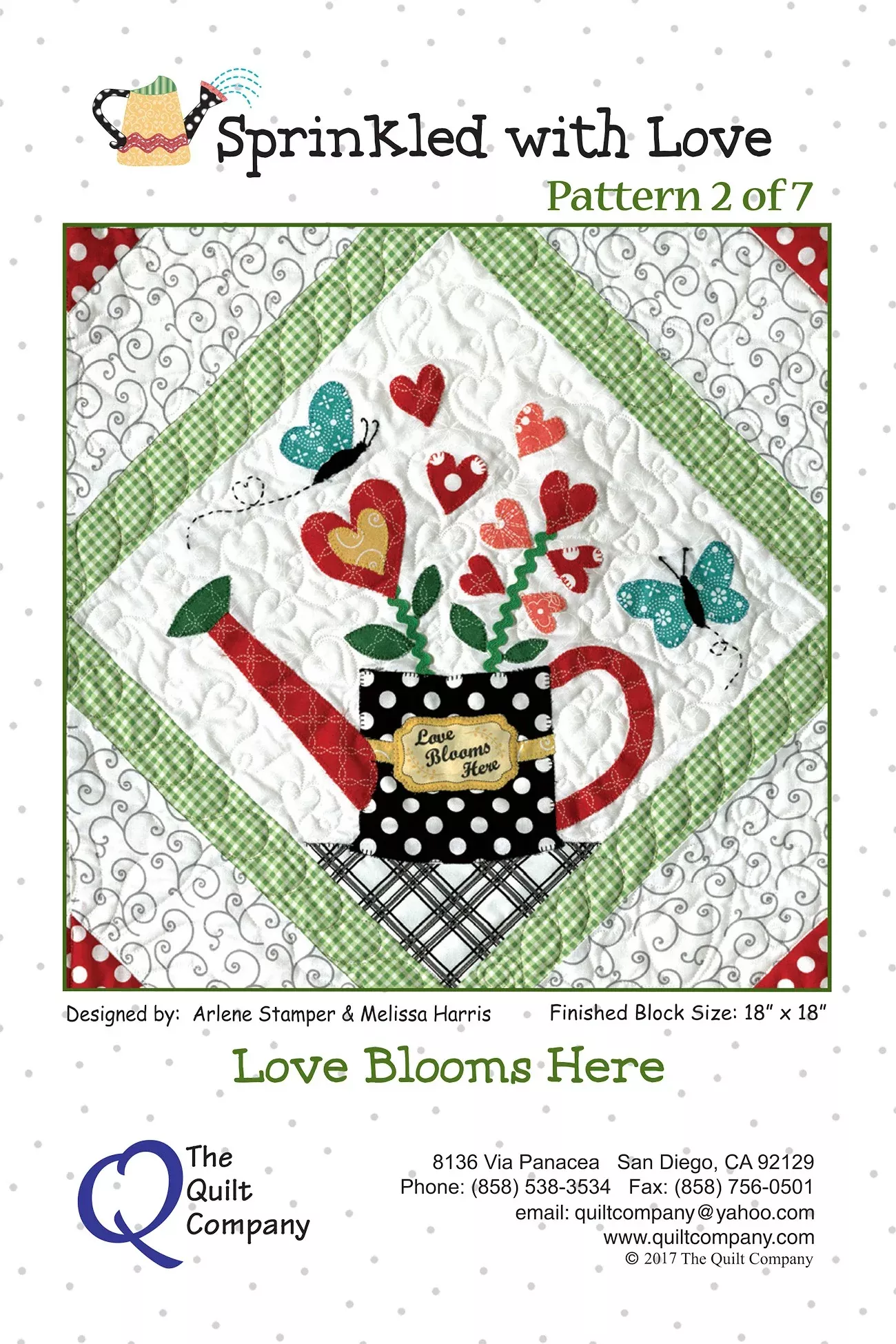 Sprinkled with Love Block 2 Love Blooms Here