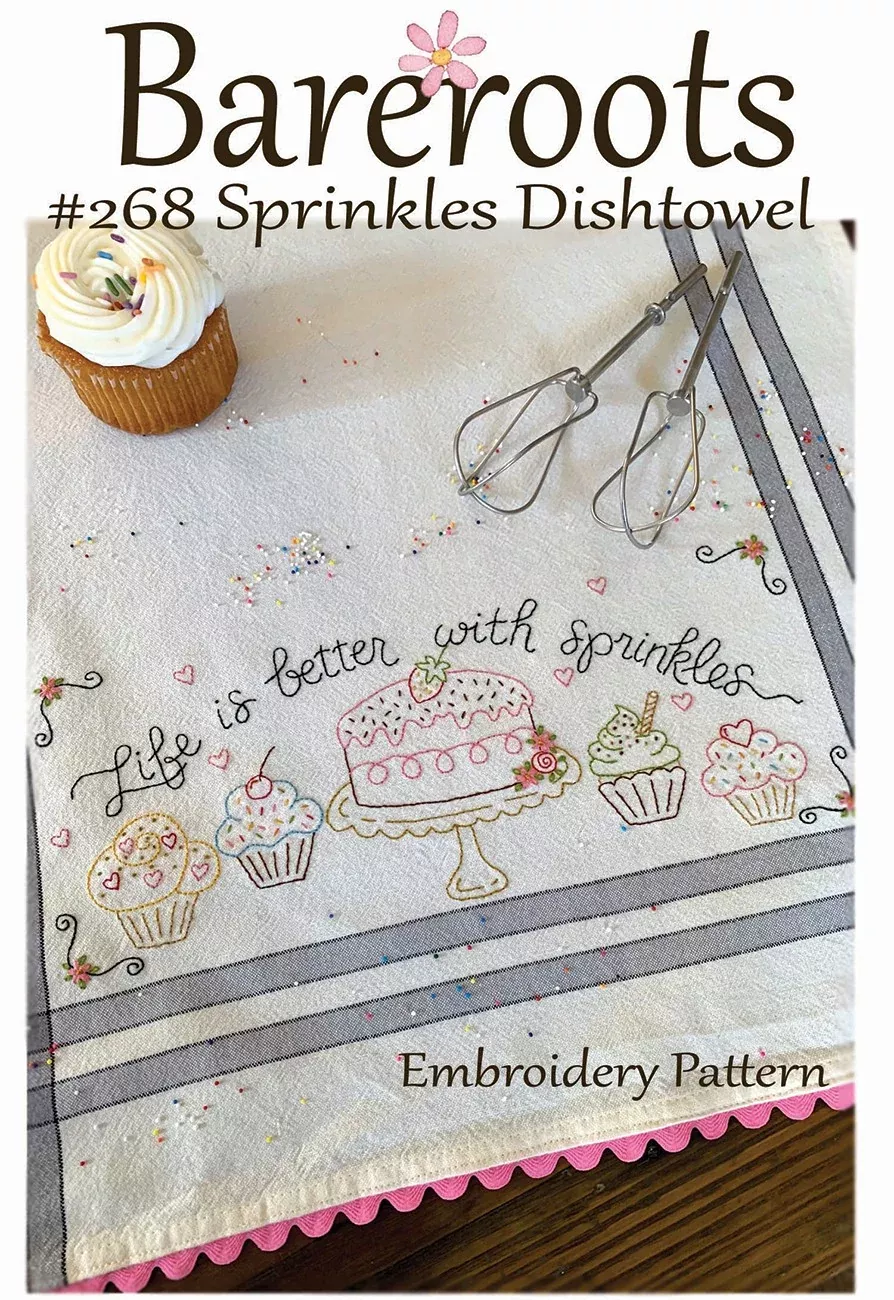 Sprinkles Embroidery Dishtowel Pattern