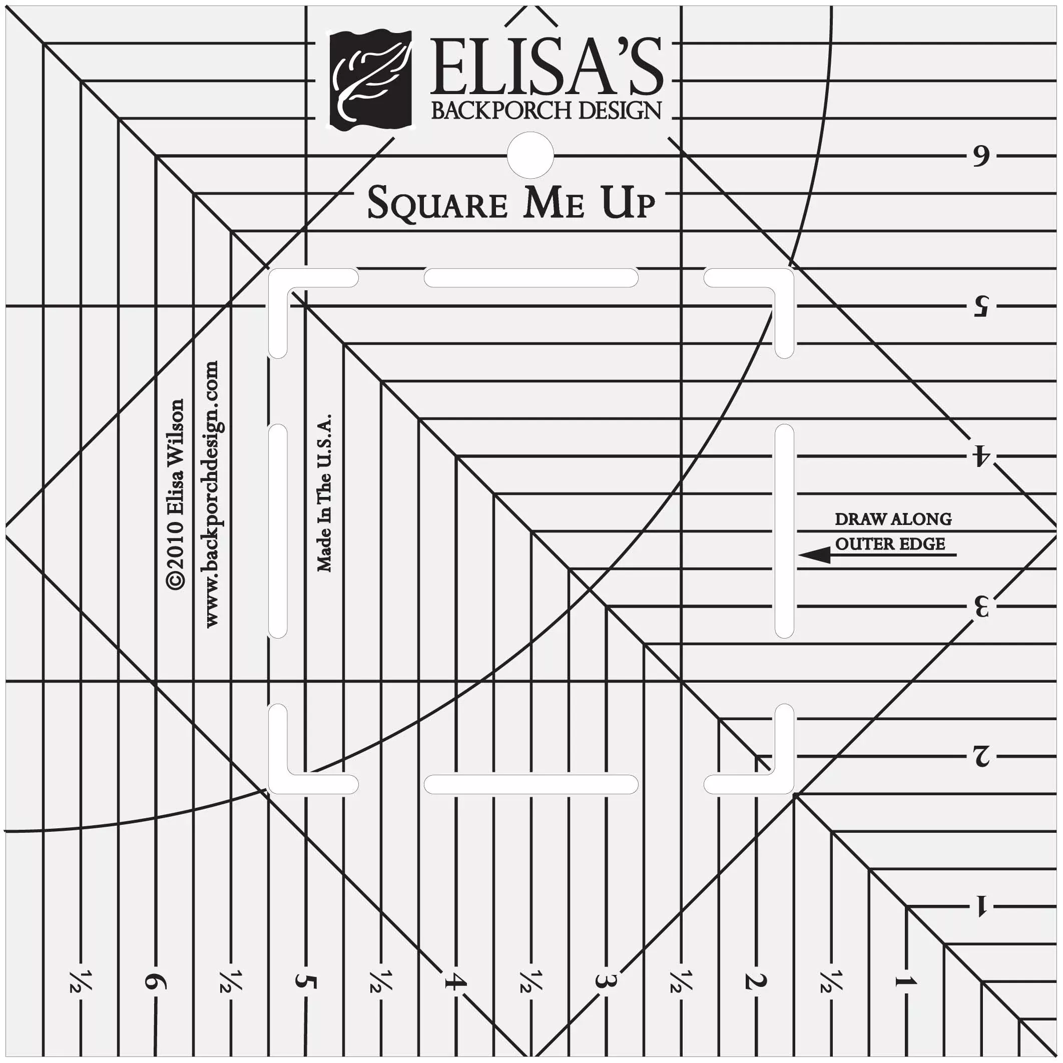 Square Me Up Ruler 7-1 /2in x 7-1 /2in