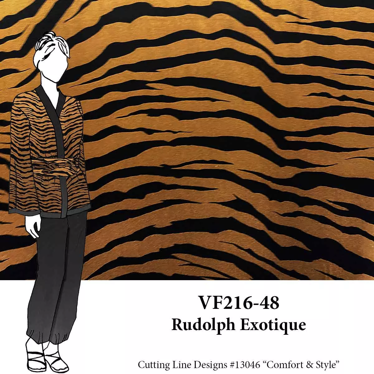 SR216-48 Rudolph Exotique - Rich Animal Print Silk Charmeuse Fabric