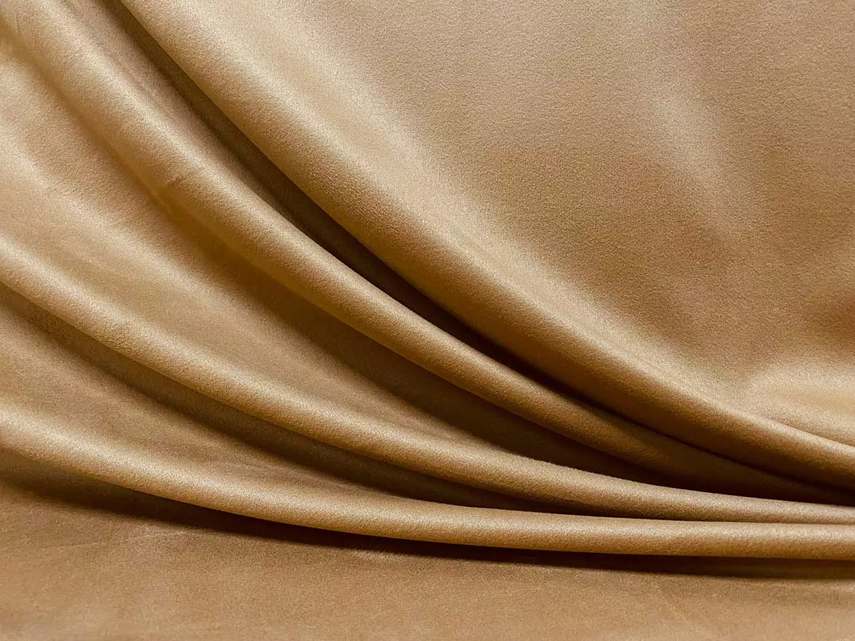 SR235-37 Satellite Camel - Poly-Rayon Suede Knit Fabric