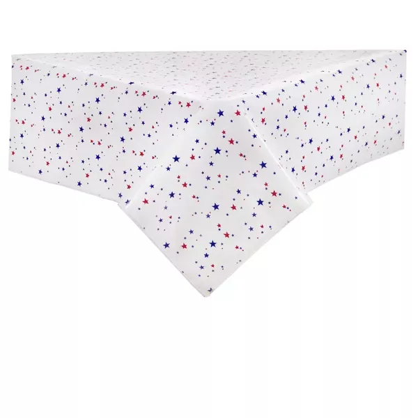 Stars Red, White, and Navy Blue Oilcloth Tablecloths