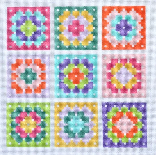 Stitch Rock Designs – Granny Square Pillow