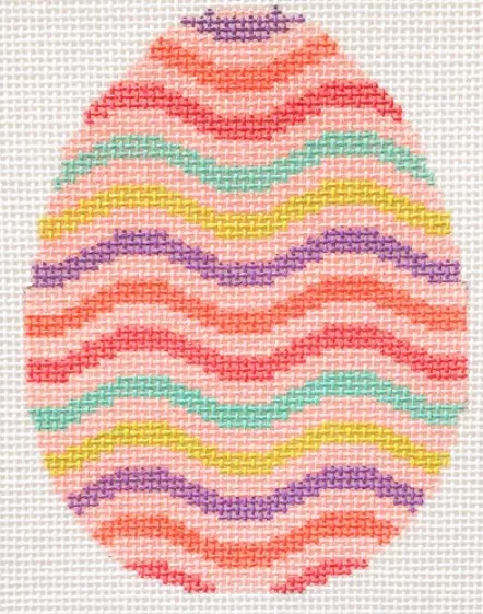 Stitch Rock Designs – Wavy Egg Ornament